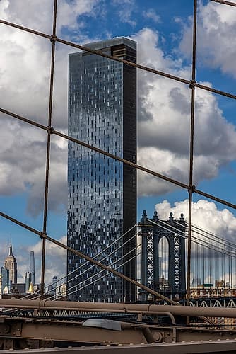 USA-New York The Brooklyn Bridge Architecture Print